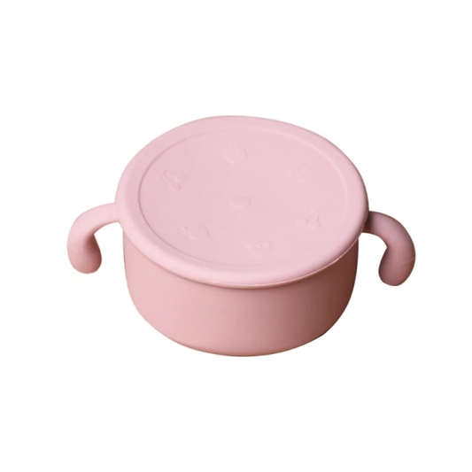 Toddler and Kids Silicone Snacking Dish with Lid