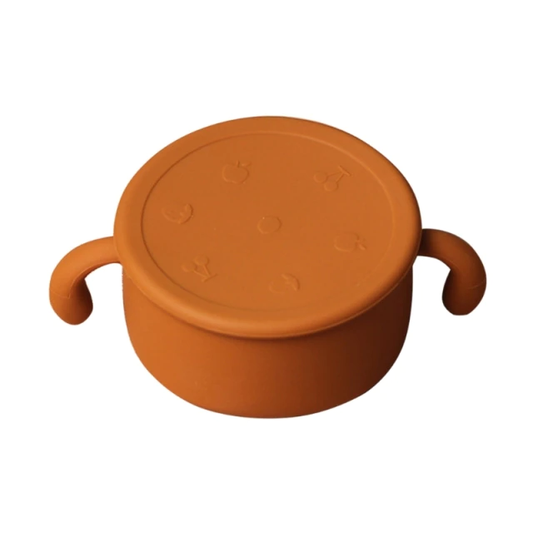 Toddler and Kids Silicone Snacking Dish with Lid