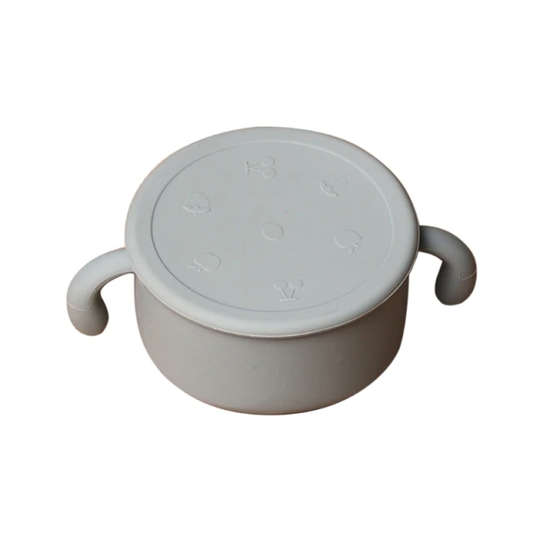 Toddler and Kids Silicone Snacking Dish with Lid